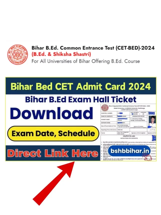 Bihar Bed CET Admit Card 2024 Download