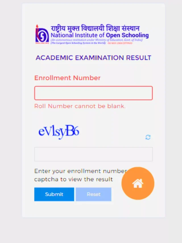 NIOS Class 10th Result 2024 Check