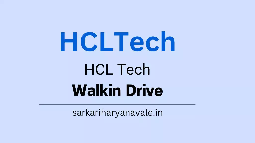 HCLTech Walkin Drive 2024