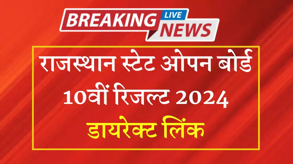 Rajasthan State Open Board 10th Result 2024 Link